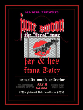 June Swoon – The "feral" Tour